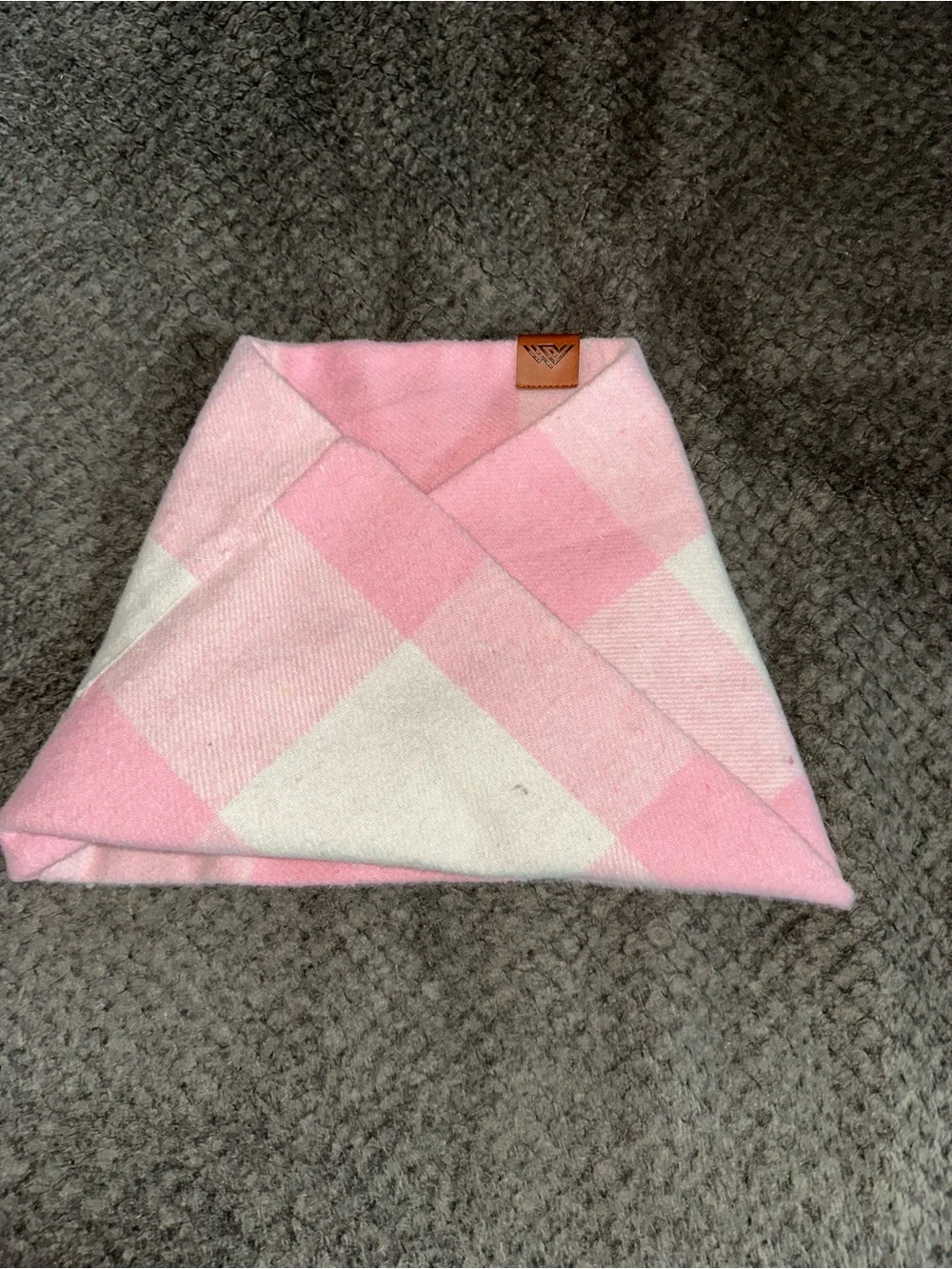 Pacific Hound Pink and White Bandeau Scarf Size Large